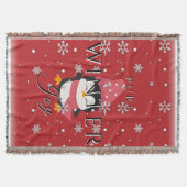 Pure Winter Joy met pinguïn en sneeuw Deken (Voorkant)