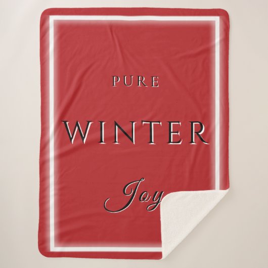 Pure Winter Joy Sherpa Blanket Sherpa Deken (Voorkant)