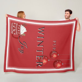 Pure Winter Joy w / Cacao & Kerst Ornamenten Fleece Deken