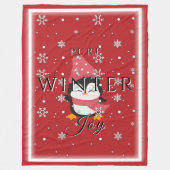 Pure Winter Joy w / Penguin en Sneeuwfleece Deken (Voorkant)