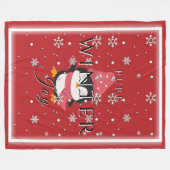 Pure Winter Joy w / Penguin en Sneeuwfleece Deken (Voorkant (Horizontaal))