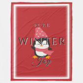 Pure Winter Joy w / Penguin Fleece Deken (Voorkant)