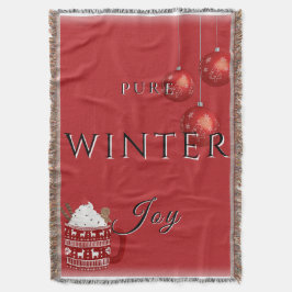 Pure Wintervreugde met Cacao en Kerstornamenten Deken