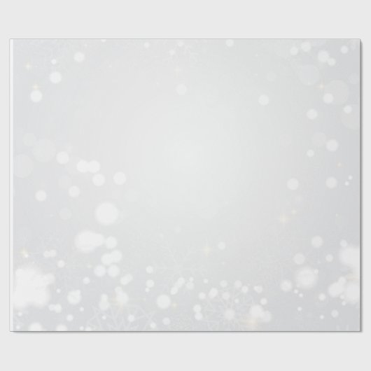 Pure witte kerst sneeuwvlokken cadeaupapier (Vlak)