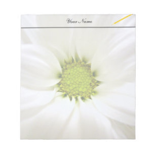 pure witte madeliefjesbloem notitieblok