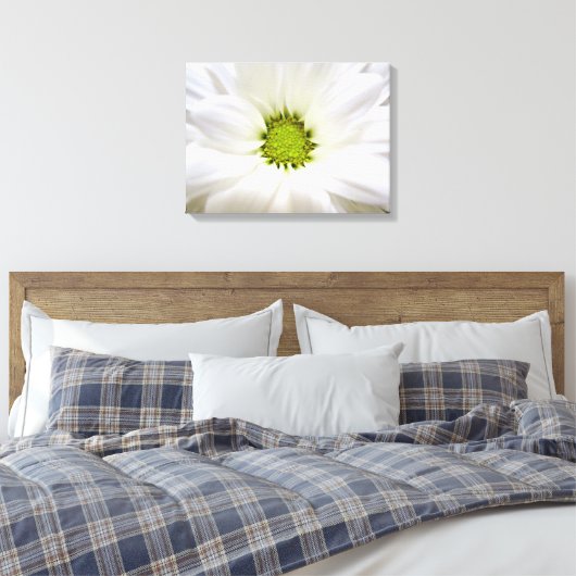 Pure witte melkbloem. Floral foto's voor thuis Canvas Afdruk (Insitu (Slaapkamer))
