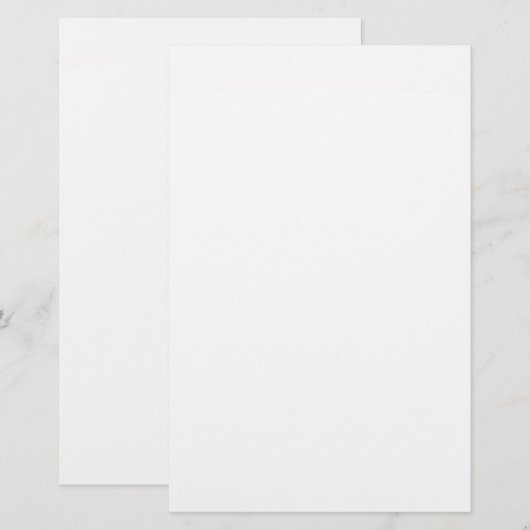 Pure witte vaste kleuren briefpapier (Voorkant / Achterkant)