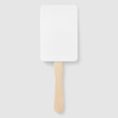 Pure witte vaste kleuren handwaaier (Achterkant)