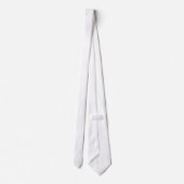 Pure witte vaste kleuren stropdas (Achterkant)