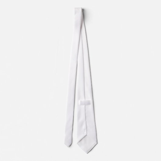 Pure witte vaste kleuren stropdas (Achterkant)