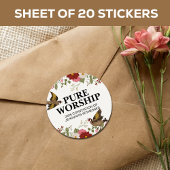 Pure Worship 2025 Convention JW Envelope Ronde Sticker
