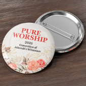 Pure Worship 2025 Convention JW Gifts Ronde Button 5,7 Cm