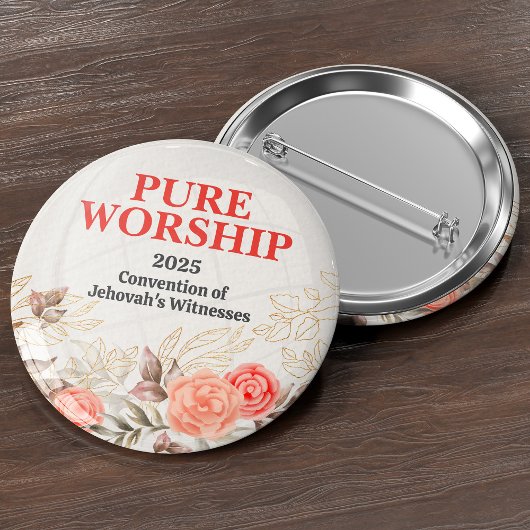 Pure Worship 2025 Convention JW Gifts Ronde Button 5,7 Cm