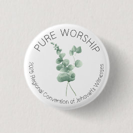 Pure Worship 2025 Convention Pin w Eucalyptus Ronde Button 3,2 Cm