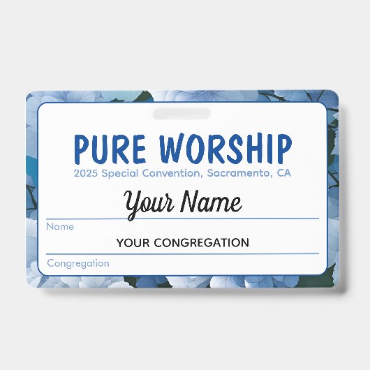 Pure Worship 2025 Special Convention | JW-naam Badge (Voorkant)