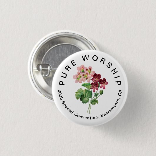 Pure Worship 2025 Special Convention | JW Ronde Button 3,2 Cm (Voorkant /achterkant)