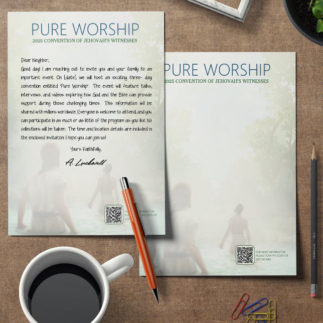Pure Worship JW 2025 Custom Letter Writing Briefhoofd (Creator heeft geüpload)