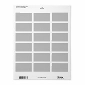 Pure zilveren effen kleur etiket (Full Sheet)