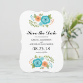 pure zomerbloemen | Datum opslaan Save The Date (Staand voorkant)