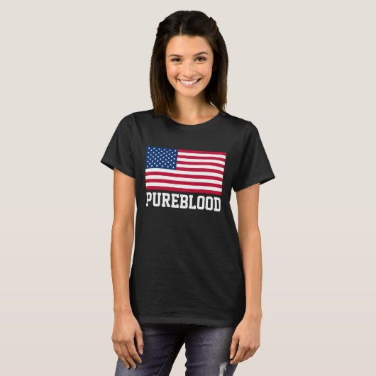 PUREBLOED UNVACCINATED patriottische T-SHIRS T-shirt (Voorkant volledig)