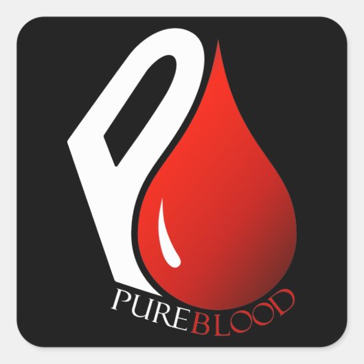 PUREBLOEDSQUARE STICKER (Voorkant)