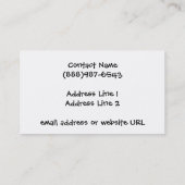 Purebred Black Tricolor Aussie Visitekaartje (Achterkant)