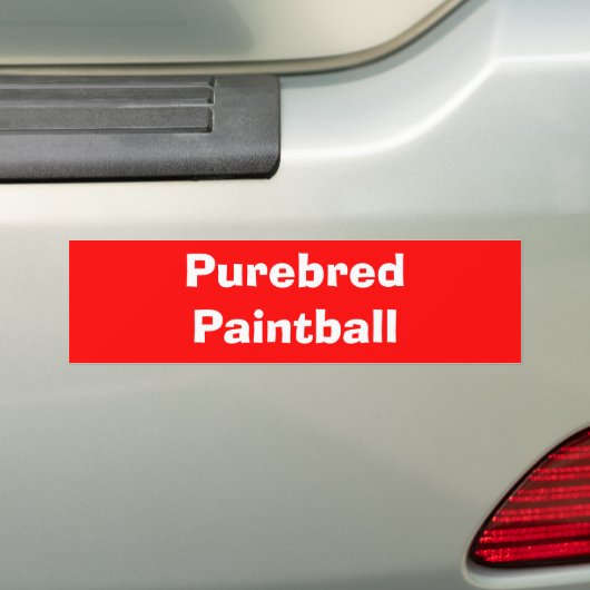Purebred Paintball Bumpersticker (Op auto)
