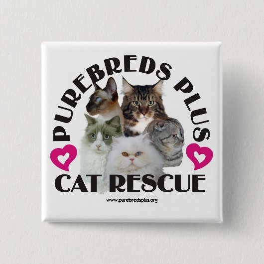 Purebred Plus Cat Rescue Button (Voorkant)