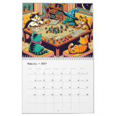 Pureffect Pawsome: een kat-tastische Cartoon kalen Kalender (Feb 2027)