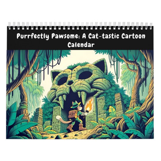 Pureffect Pawsome: een kat-tastische Cartoon kalen Kalender (Hoes)