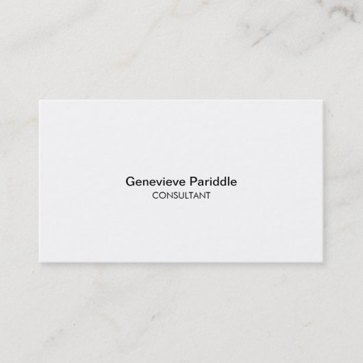 PurePro No7B Plain Simple Professional B&W Visitekaartje (Voorkant)