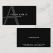 PurePro No8B Witte Monogram Visitekaartje (Voorkant / Achterkant)