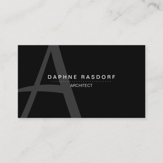 PurePro No8B Witte Monogram Visitekaartje (Voorkant)