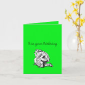 Purer-tan Verjaardag Kaart (Gele Bloem)