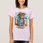 Purfect Beach Life voor Kitty Cat Lovers T-shirt (Voorkant)