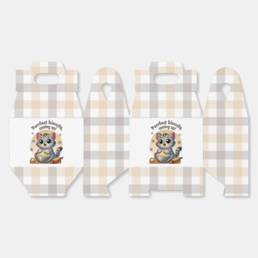 "Purfect biscuits, coming up" Kneading Cat Bedankdoosjes (Ongevouwen)