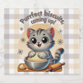 "Purfect biscuits, coming up" Kneading Cat Bier Etiket (Enkel label)