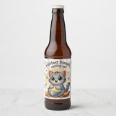 "Purfect biscuits, coming up" Kneading Cat Bier Etiket (Voorkant)