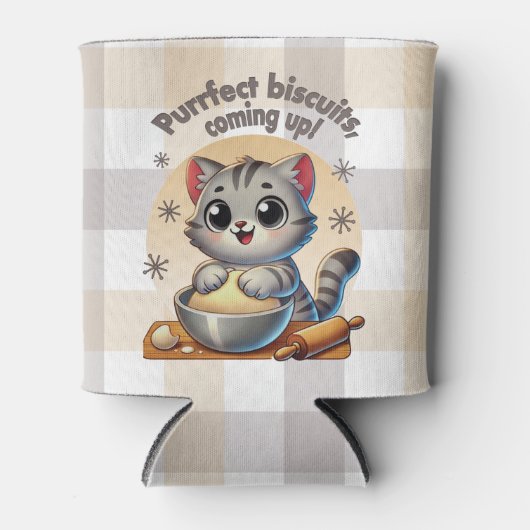 "Purfect biscuits, coming up" Kneading Cat Blikjeskoeler (Voorkant)