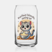 "Purfect biscuits, coming up" Kneading Cat Blikvorm Glas (Achterkant)