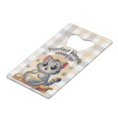 "Purfect biscuits, coming up" Kneading Cat Creditkaart Flessenopener (Achterkant Gekanteld)