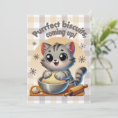 "Purfect biscuits, coming up" Kneading Cat Kaart (Staand voorkant)