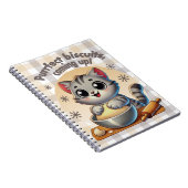 "Purfect biscuits, coming up" Kneading Cat Notitieboek (Rechterzijde)