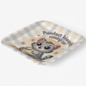 "Purfect biscuits, coming up" Kneading Cat Papieren Bordje (Gebogen)