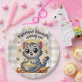 "Purfect biscuits, coming up" Kneading Cat Papieren Bordje (Feest)