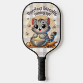 "Purfect biscuits, coming up" Kneading Cat Pickleball Paddle (Voorkant)