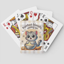 "Purfect biscuits, coming up" Kneading Cat Pokerkaarten