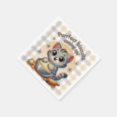 "Purfect biscuits, coming up" Kneading Cat Servet (Hoek)