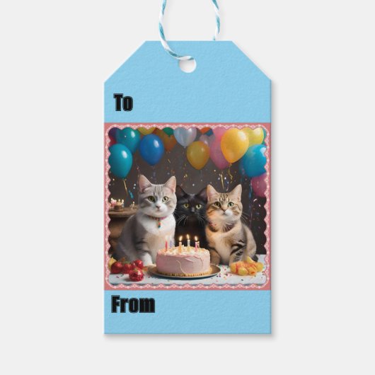 Purfect Celebration: een verjaardagsfeestje voor e Cadeaulabel (Voorkant)