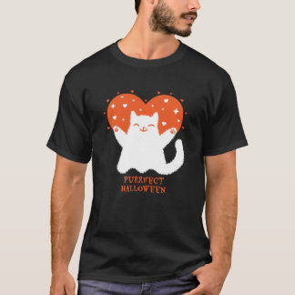 Purfect Halloween schattig kat ontwerp T-shirt